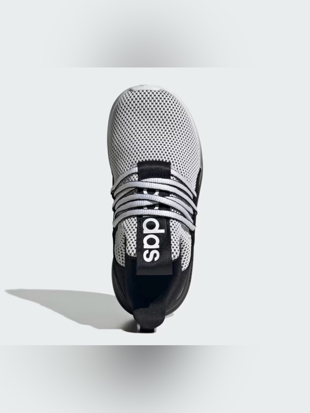 adidas Men’s White and Black Knit Training Sneaker